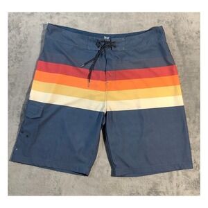 True Craft Men's Board Shorts Retro Stripes Size 40